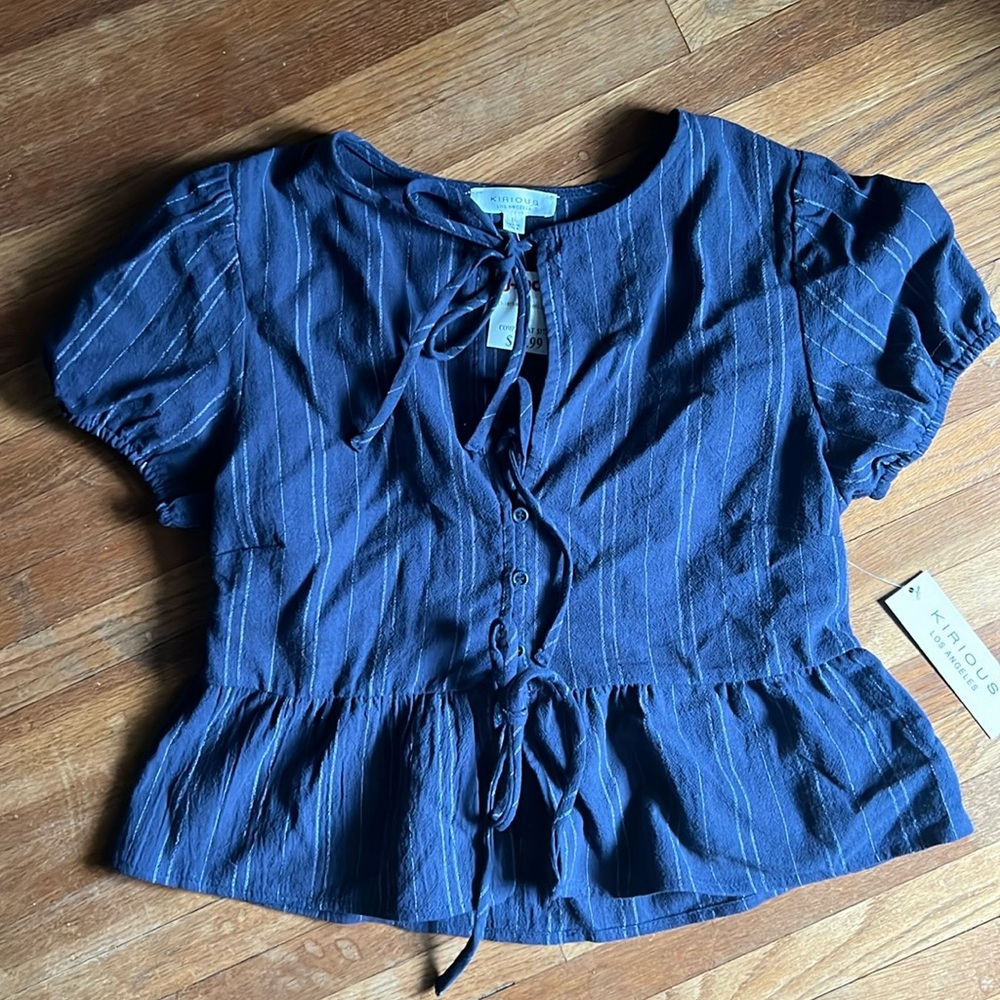 Tie-front shirt